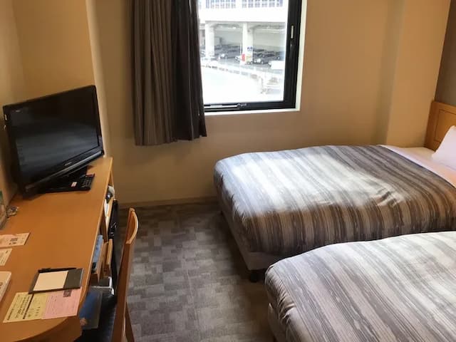 Route Inn 盛岡站前｜盛岡站步行2分-雙床房【不挑房】-4