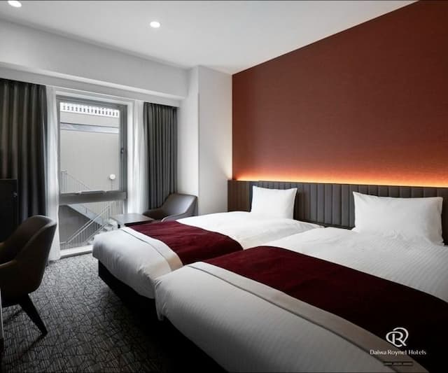 大和ROYNET飯店 盛岡站前｜盛岡站步行5分-好萊塢雙床房【不挑房】-1