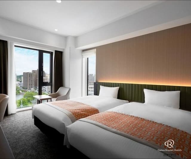 大和ROYNET飯店 盛岡站前｜盛岡站步行5分-高級雙床房【不挑房】-1