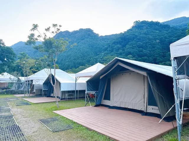 南庄山河苑露營區丨獨家85折起！遊獵帳、獨立衛浴、近南庄老街-【懶人露營】遊獵帳｜7MX4M-1