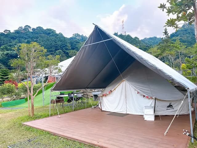 南庄山河苑露營區丨獨家85折起！遊獵帳、獨立衛浴、近南庄老街-【懶人露營】神殿帳｜5MX5M-6