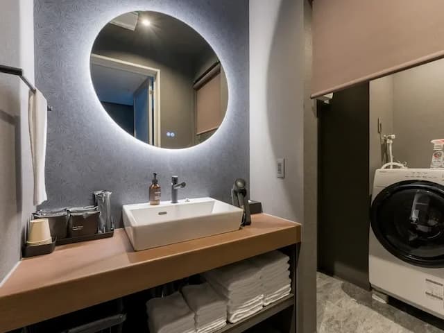 【スタイリッシュ】ドラム式洗濯乾燥機 / 洗面エリア