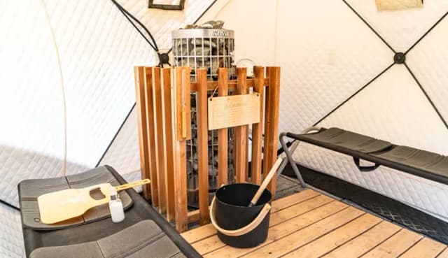 【豪華露營】VISION GLAMPING 度假和SPA 山中湖｜山中湖步行10分-【豪華露營】豪華客房｜二人入住｜附設露天風呂與私人桑拿-6