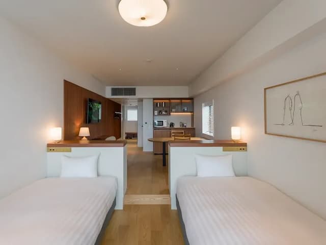 【ドッグフレンドリールーム】使い勝手の良いベッドエリアとダイニング