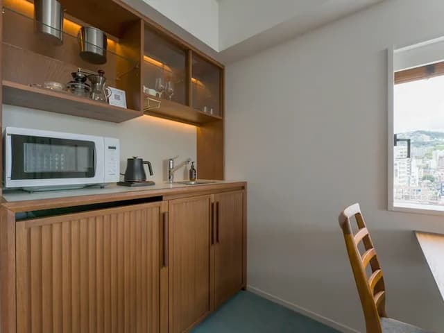 【2段ベッド＋シングルルーム・バスタブあり】家電やグラスなど備品も充実