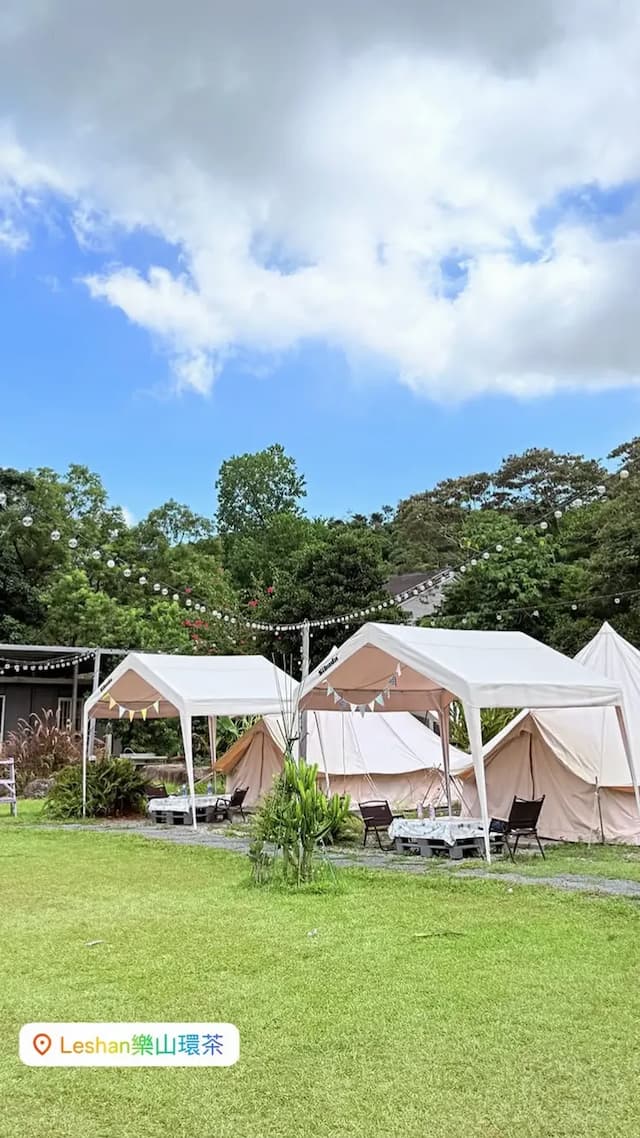 Leshan樂山環茶｜懶人露營附冷氣、星空電影、2-14人民宿包區、營火派對-【懶人露營】四人神殿帳-2