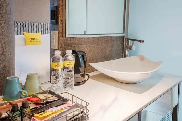 雀客旅館台中自由-雀緻雙人客房-11