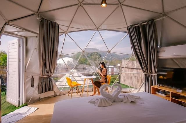 考艾山豪華露營 (Glamping Hill Khaoyai)-【懶人露營】圓頂帳－附陽台 (含早餐) (Geodesic Dome (Room with breakfast))-4