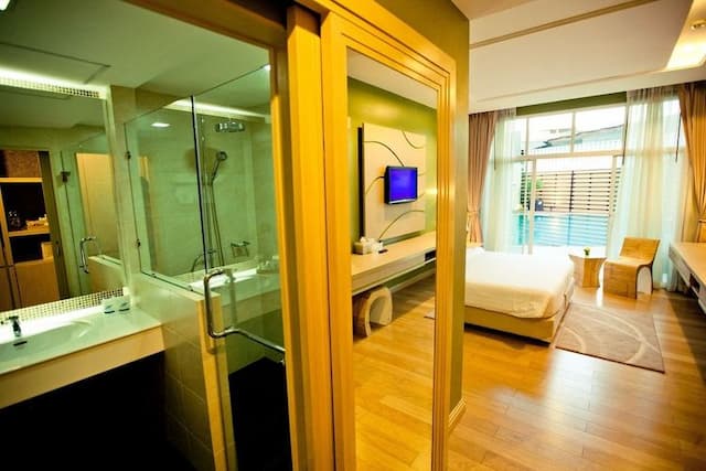 春蓬愛特易飯店 (A-Te Chumphon Hotel)-豪華雙人房－可使用泳池 (含早餐) (Deluxe double pool access(Room with breakfast))-3