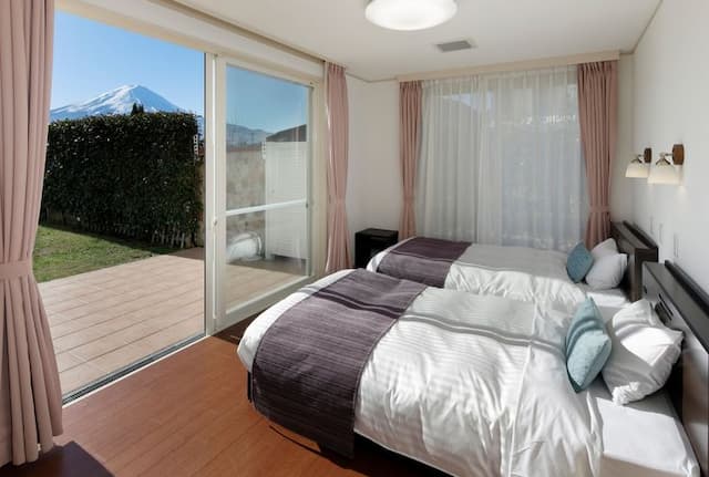 河口湖城市渡假村｜近河口湖音樂與森之美術館/方便至河口淺間神社-本館: 薰衣草【私人庭園+湖景+山景】-1