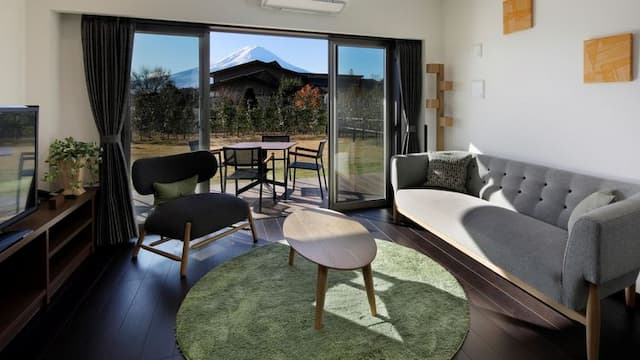 河口湖城市渡假村｜近河口湖音樂與森之美術館/方便至河口淺間神社-新館: 秋櫻【私人庭園+湖景+山景】-2