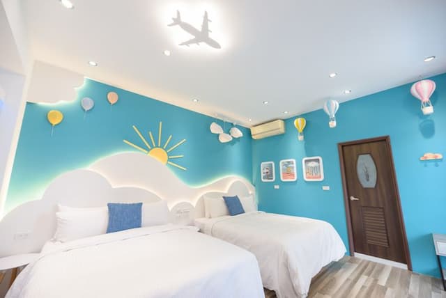 澎湖藍海天晴民宿 l 近山水沙灘-風車陽台四人房-4