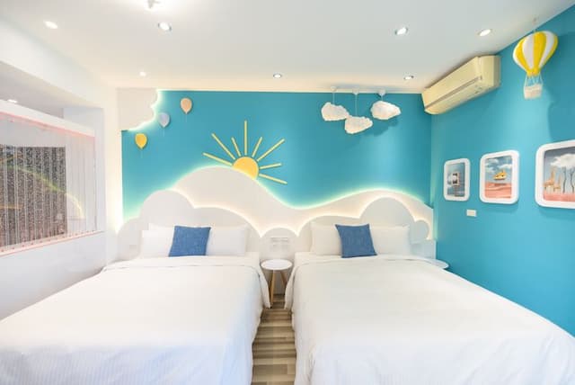 澎湖藍海天晴民宿 l 近山水沙灘-風車陽台四人房-3