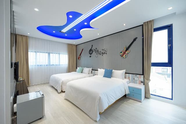 澎湖藍海天晴民宿 l 近山水沙灘-珊瑚陽台四人房-4