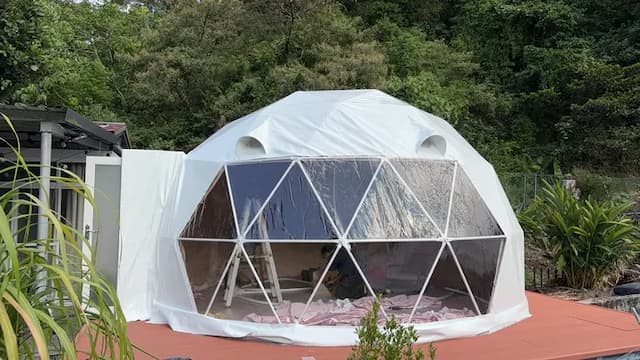 Leshan樂山環茶｜懶人露營附冷氣、星空電影、2-14人民宿包區、營火派對-全新4人星空帳篷-5