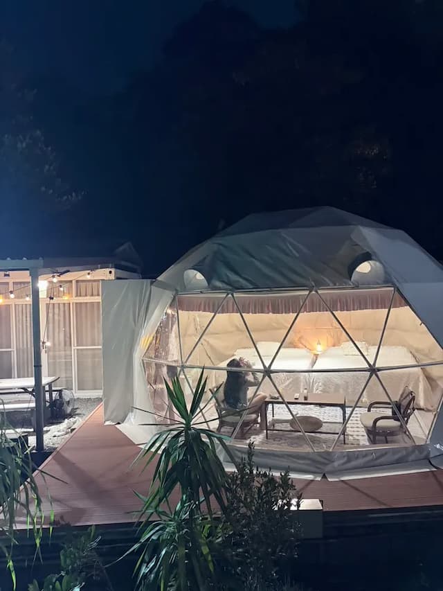 Leshan樂山環茶｜懶人露營附冷氣、星空電影、2-14人民宿包區、營火派對-全新4人星空帳篷-6