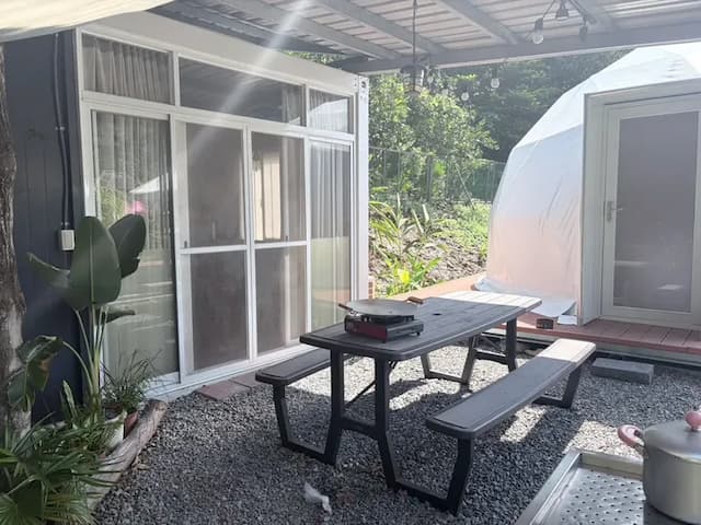 Leshan樂山環茶｜懶人露營附冷氣、星空電影、2-14人民宿包區、營火派對-全新4人星空帳篷-7