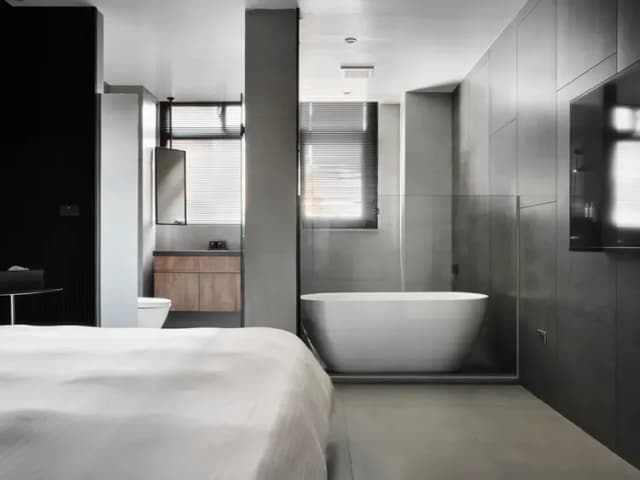 廣發寓所｜可10-20人包棟、麻將/BBQ/KTV、近海安路商圈-豪華雙人房-有浴缸-6