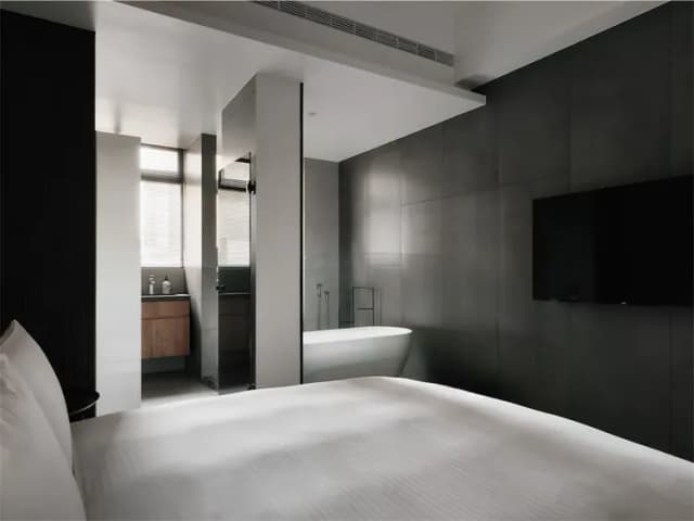 廣發寓所｜可10-20人包棟、麻將/BBQ/KTV、近海安路商圈-豪華雙人房-有浴缸-3