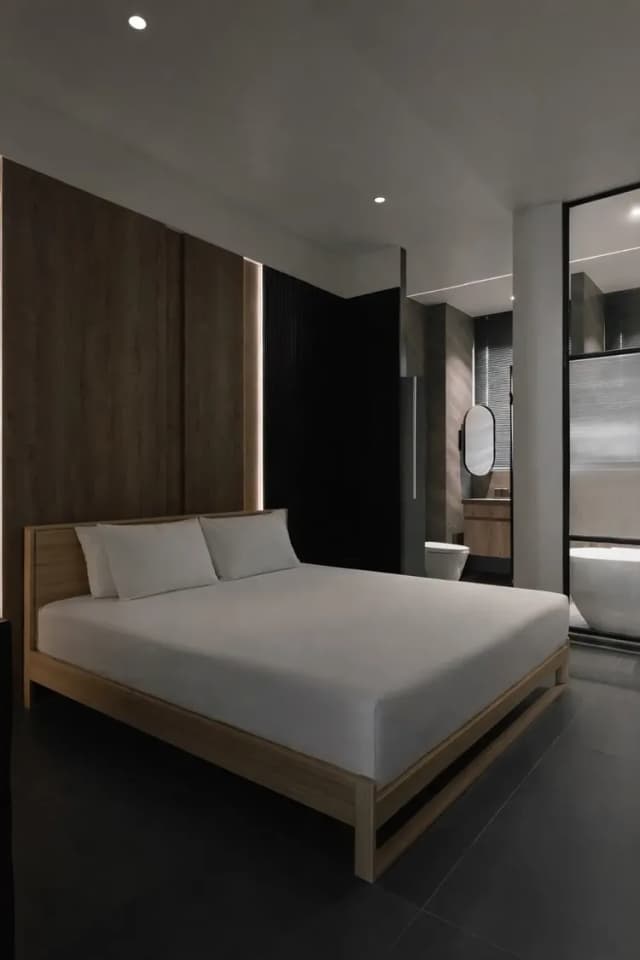 廣發寓所｜可10-20人包棟、麻將/BBQ/KTV、近海安路商圈-豪華雙人房-有浴缸-8