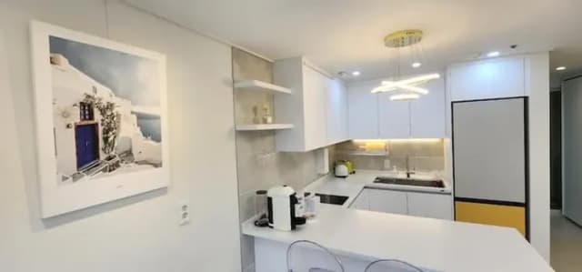 A clean kitchen with a new interior. A new modern touch interior