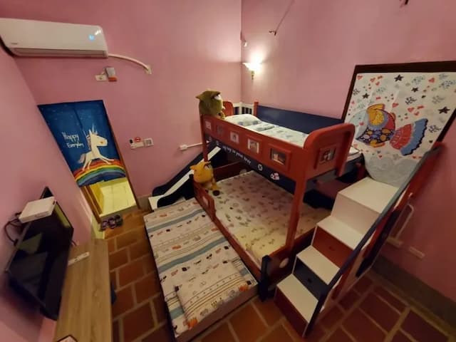 Xiehuier B&B Children's House-Family children's room（Pink)-2