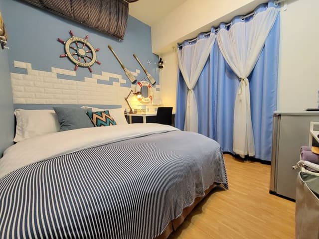 ❤一中安心租屋社❤有統編收據-小間121號雙人房【不需走樓梯】●位於該棟大門旁第1間●窗戶面向住宿區露天走廊-3