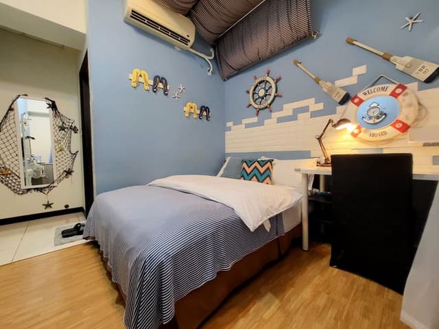 ❤一中安心租屋社❤有統編收據-小間121號雙人房【不需走樓梯】●位於該棟大門旁第1間●窗戶面向住宿區露天走廊-2