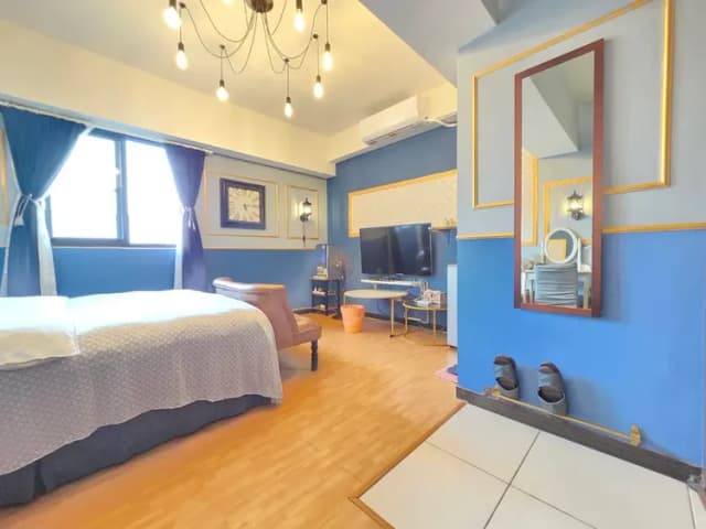 ❤一中安心租屋社❤有統編收據-大間125號雙人房【需走2層樓梯】●窗戶面向住宿區露天走廊-9