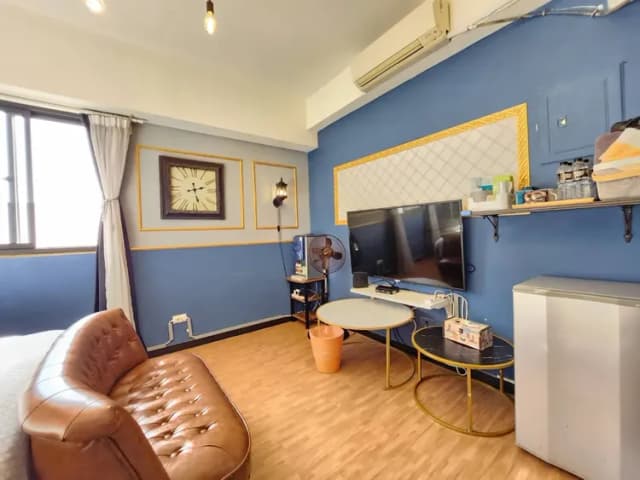 ❤一中安心租屋社❤有統編收據-大間125號雙人房【需走2層樓梯】●窗戶面向住宿區露天走廊-3