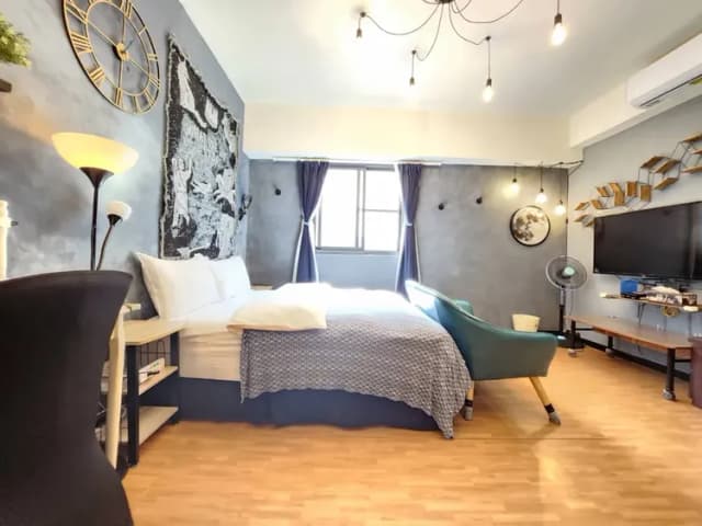 ❤一中安心租屋社❤有統編收據-大間122號雙人房【需走1層樓梯】●窗戶面向住宿區露天走廊-5