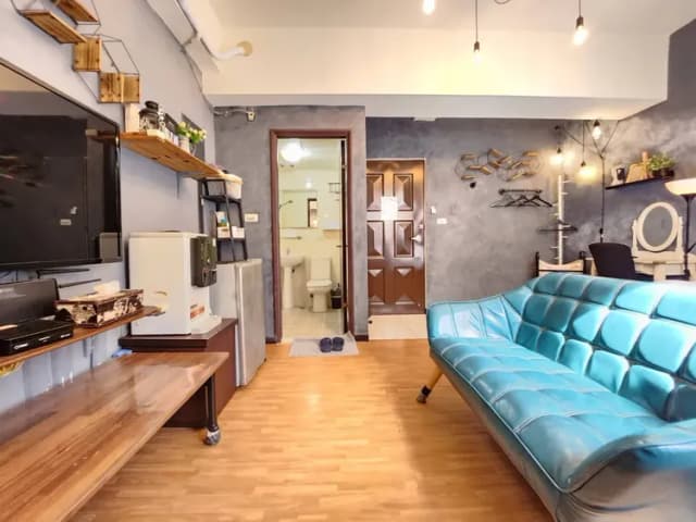 ❤一中安心租屋社❤有統編收據-大間122號雙人房【需走1層樓梯】●窗戶面向住宿區露天走廊-3