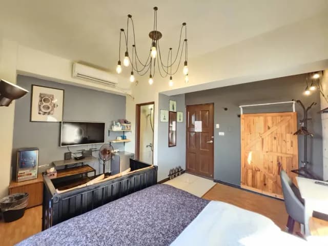 ❤一中安心租屋社❤有統編收據-大間星空5號雙人房【需走2層樓梯】●窗戶面向住宿區露天走廊-8