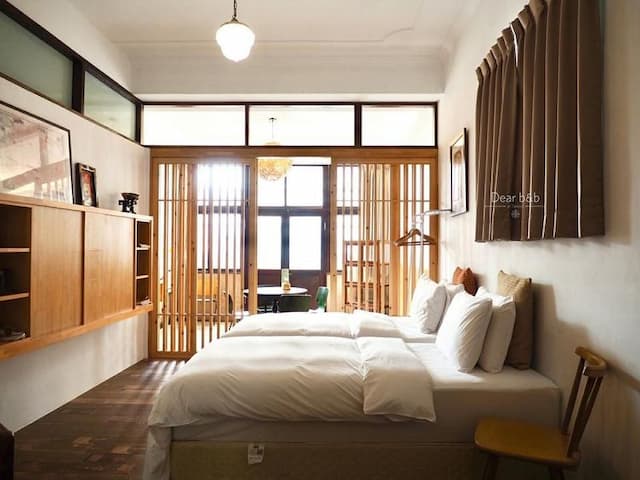 Thinking of the B&B｜The old house with the patio mixed with the western and the western, close to Shennong Street-Roof seclusion-2