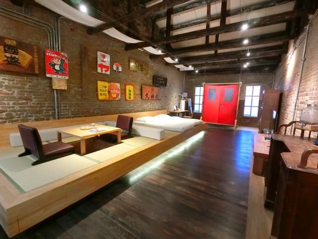 wabisabi-100years Chinese Qing Dynasty and Japan Mixed style Old Tainan Patio House-Patio Double Room-3