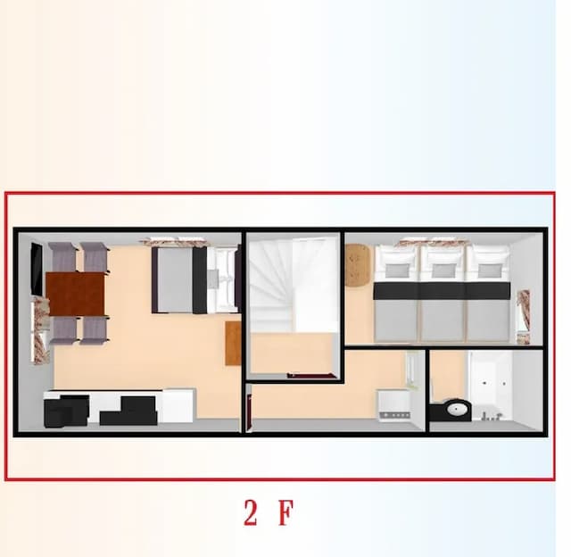 快樂大阪民宿｜地鐵站步行3分/直達車心齋橋難波9分鐘-家庭房: 最多5人-7