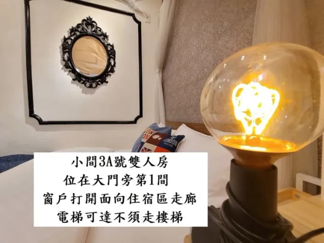 ❤一中安心租屋社❤有統編收據-小間3A雙人房【不需走樓梯】●位於該棟大門旁第1間●窗戶面向住宿區露天走廊-1