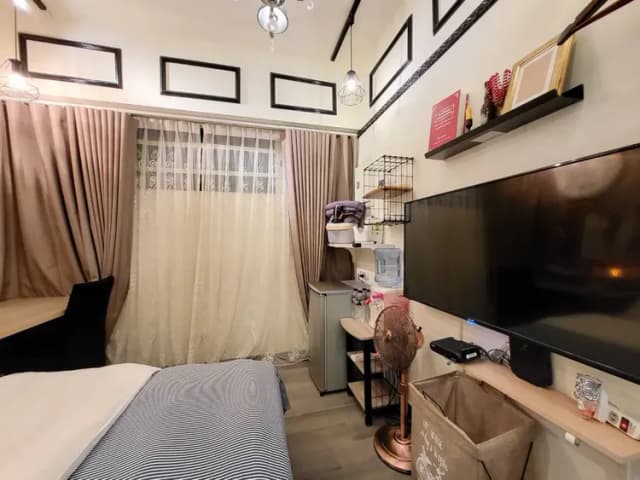 ❤一中安心租屋社❤有統編收據-小間3A雙人房【不需走樓梯】●位於該棟大門旁第1間●窗戶面向住宿區露天走廊-5