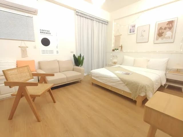 木BOX．田妍山色-豪華INS雙人房-附浴缸(此房型不接受孩童入住）-2