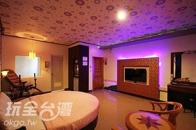 集集花都汽車旅館 | 精品汽車旅館 l 南投集集 | 車站三分鐘-F 藥草蒸氣SPA+圓床+圓按摩浴缸（不挑房）-3