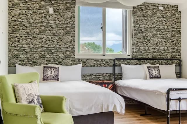 Wilderness1138 Huelien B&B.-Quadruple Room with Mountain View and Balcony-6