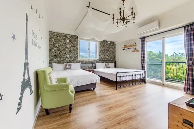 Wilderness1138 Huelien B&B.-Quadruple Room with Mountain View and Balcony-3