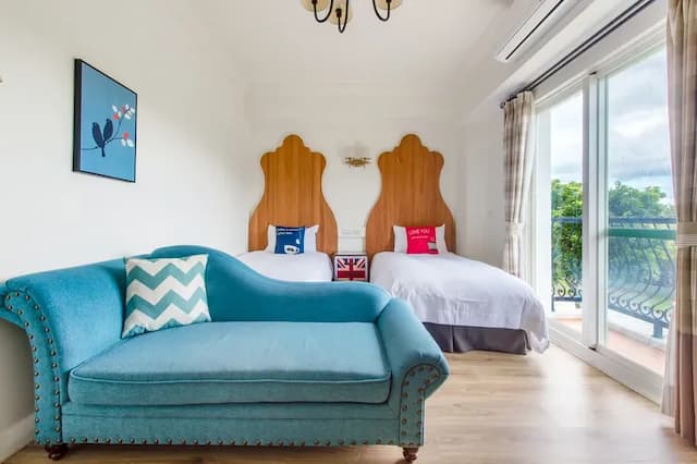 Wilderness1138 Huelien B&B.-Twin room with mountain view and balcony-4