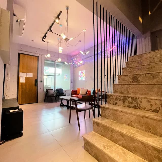 安平鵀 彩居｜可10-15人包棟、烤肉/戲水池/麻將/影音娛樂-彩居館10人獨棟潮流酒吧風格烤肉包棟（最多可16人入住，記得更改人數）依人數開放房間數量-7