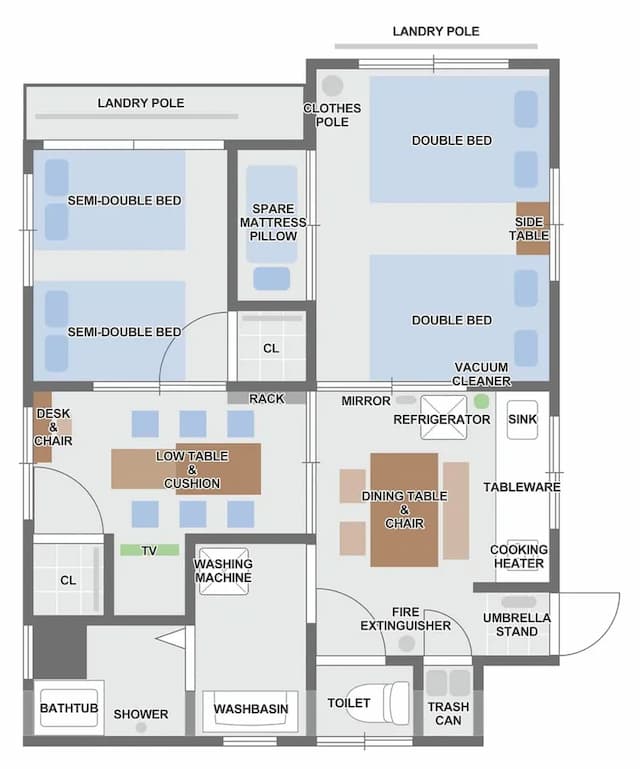 下丸子旅居｜下丸子站步行3分/直達多摩川站/方便至羽田機場-101: 3-9人入住-15