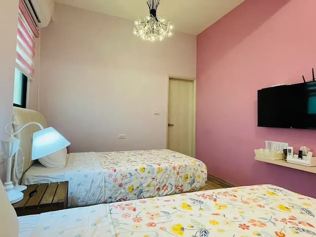 Camino B&B-Penghu Camino B&B-Comfortable Double Room with Shared Beds (Lilac)-3