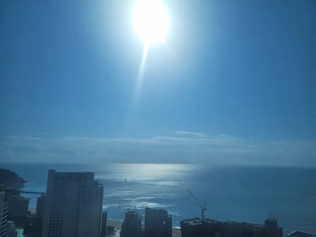 객실에서 보이는 오션뷰