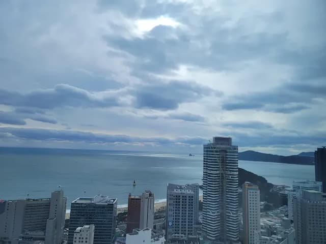 객실에서 보이는 오션뷰