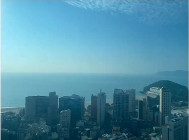 객실에서 보이는 오션뷰