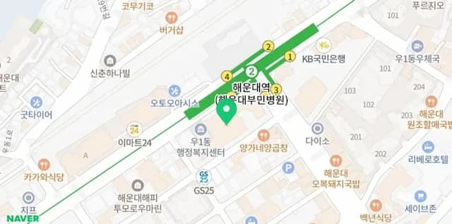 호텔 지하1층에 해운대 지하철역과 연결